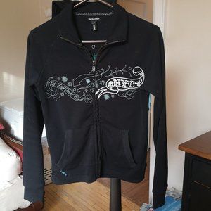 3/$20 Zoo York zippered black sweater/jacket